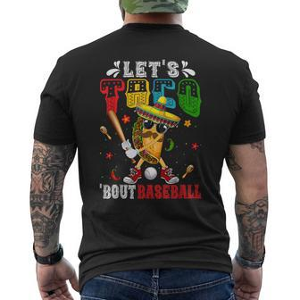 Let's Taco 'Bout Baseball Sports Lovers Cinco De Mayo Men's T-shirt Back Print - Thegiftio UK