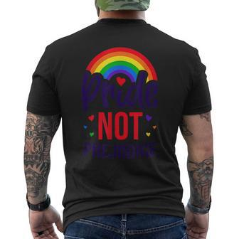 Lgbt Pride Pride Not Prejudice Lgbt Flag Men's T-shirt Back Print - Monsterry
