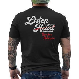 Listen To Your Service Advisor Men's T-shirt Back Print - Monsterry UK