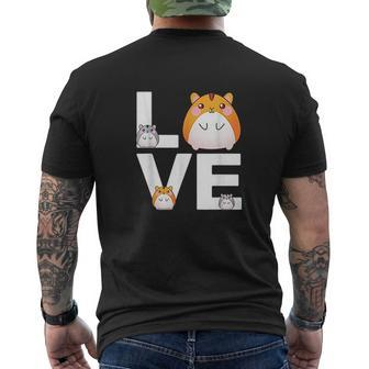 Love Hamsters Animal Toys Pets Lovers Mens Back Print T-shirt - Thegiftio UK