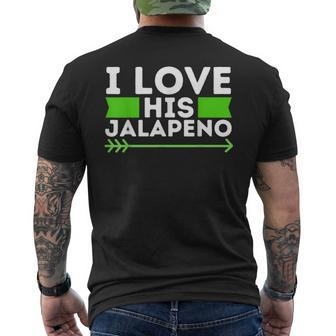I Love His Jalapeno Cinco De Mayo Mexican Couple Men's T-shirt Back Print - Monsterry AU