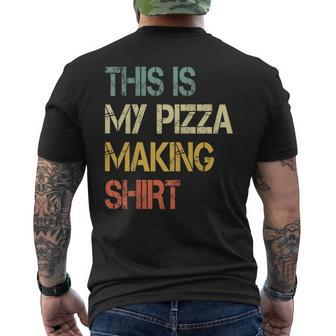 Love Pizza Making Party Chef Pizzaologist Pizza Maker Men's T-shirt Back Print - Monsterry DE