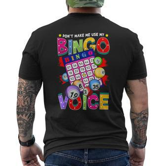 Lucky Bingo Game Saying For Bingo Player Men's T-shirt Back Print - Monsterry