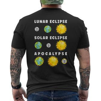 Lunar Solar Eclipse Apocalypse Astronomy Nerd Science Men's T-shirt Back Print - Seseable