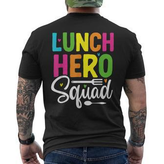 Lunch Hero Squad School Lunch Lady Squad Food Service Men's T-shirt Back Print - Thegiftio UK