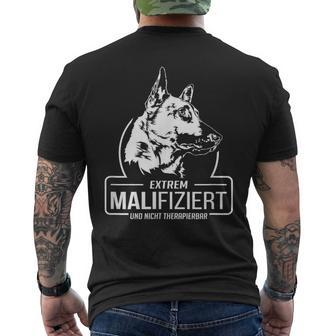 Malinois Malifiziert Igp Dog Slogan S T-Shirt mit Rückendruck - Seseable
