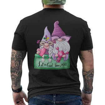 Mardi Gras Gnome Let The Good Times Roll Crawfish Mens Back Print T-shirt - Seseable