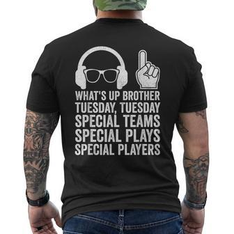 Meme What's Up Brother Tuesday Tuesday Gamer Sarcastic Men's T-shirt Back Print - Seseable