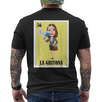 Mexican For Latinas La Gritona Men's T-shirt Back Print - Monsterry