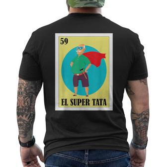Mexican Grandpa El Super Tata Men's T-shirt Back Print - Seseable