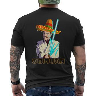 Mexican Obi Juan Movie Parody Nerd Cinco De Mayo Men's T-shirt Back Print - Monsterry