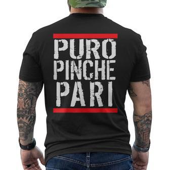 Mexican Puro Pinche Pari Party Men's T-shirt Back Print - Monsterry