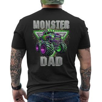 Monster Truck Dad Fathers Day Monster Truck Are My Jam Men's T-shirt Back Print - Thegiftio UK