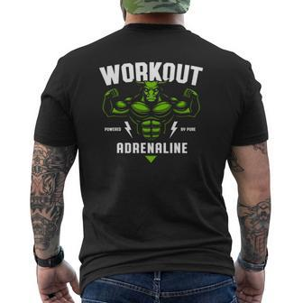 Motivational Workout Apparel Weightlifting Gym Men's Mens Back Print T-shirt | Mazezy