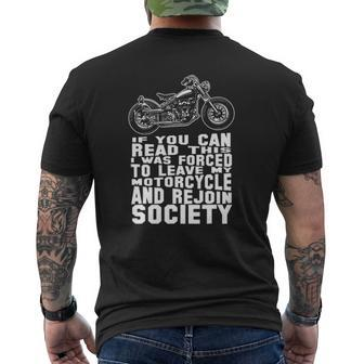 Motorcycle For Men Riding Biker Dad Bike Mens Back Print T-shirt | Mazezy