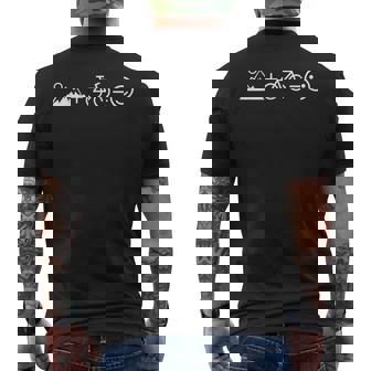 Mountainbike Bicycle For Cyclists Men's T-shirt Back Print - Thegiftio