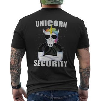 Muscle Unicorn Security Unicorns Lover Party Men's T-shirt Back Print - Monsterry
