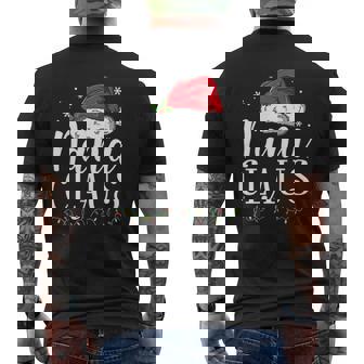 Nana Claus Christmas Santa Hat Light Mens Back Print T-shirt - Thegiftio