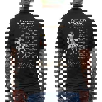 Napoleon Bonaparte History World Tour Timeline T-shirt imprimé au dos - Cadeauxyz