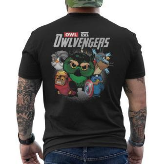 Owl Lover Owlvengers For Fans Men's T-shirt Back Print | Mazezy