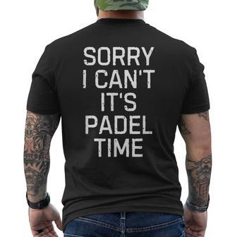 Padel Quote Paddle Tennis Player Vintage Racquet Ball Men's T-shirt Back Print - Monsterry