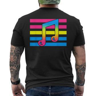 Pan Subtle Lgbt Gay Pride Music Lover Pansexual Flag Men's T-shirt Back Print - Monsterry CA