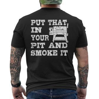 Pellet Smoker Bbq Pit Grill For Meat Smoking Love Men's T-shirt Back Print - Monsterry
