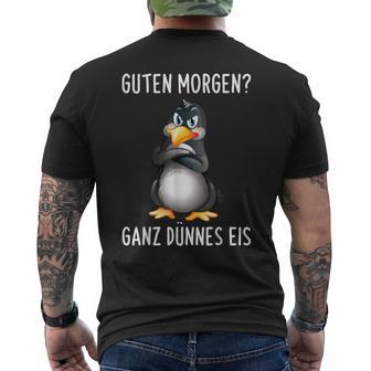 Penguin Guten Morgen Ganz Dünnes Ice Cream S T-Shirt mit Rückendruck - Seseable