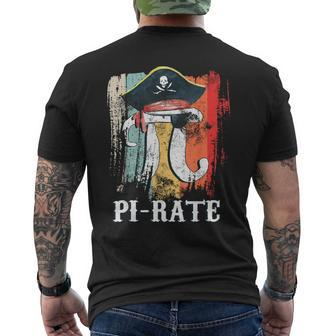 Pi-Rate Happy Pi Day Math Geek Pirate Lover Men's T-shirt Back Print - Monsterry AU