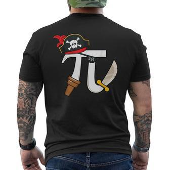 Pi Rate Pirate Pi Day Boys Girls Science Math Teacher Men's T-shirt Back Print - Thegiftio UK