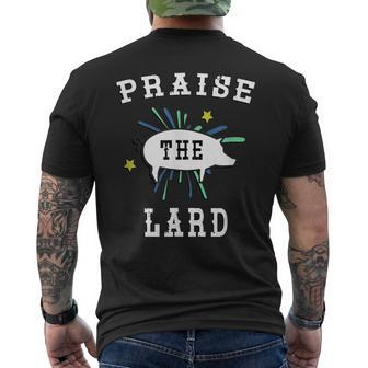 Pig Pork Praise The Lard Men's T-shirt Back Print - Monsterry