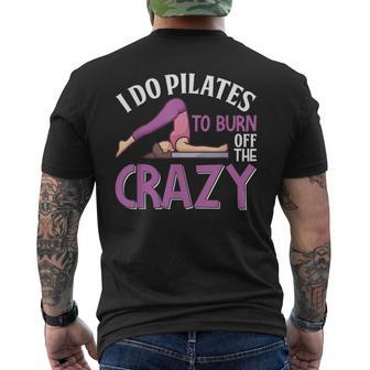 Pilates Saying Pilates Trainer Contrology Instructor Men's T-shirt Back Print - Monsterry