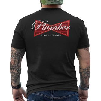 Plumber King Of Trades Men's T-shirt Back Print | Mazezy