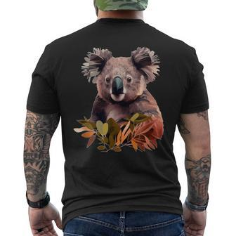 Plump Koala Bear Men's T-shirt Back Print - Monsterry