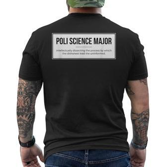Political Science Major For Poli Science Student Men's T-shirt Back Print - Monsterry CA