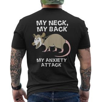 Possum My Neck My Back My Anxiety Attack Men's T-shirt Back Print - Monsterry CA