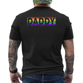 Pride Daddy Proud Gay Lesbian Lgbt Father's Day Mens Back Print T-shirt | Mazezy