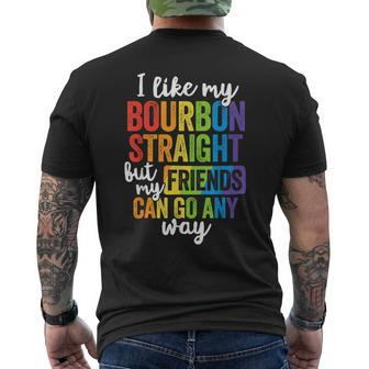 Pride Lgbt Ally Bourbon Straight Friends Men's T-shirt Back Print - Monsterry CA