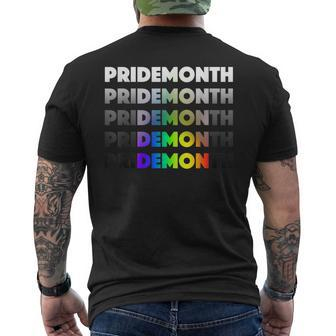 Pride Month Demon Men's T-shirt Back Print - Monsterry UK