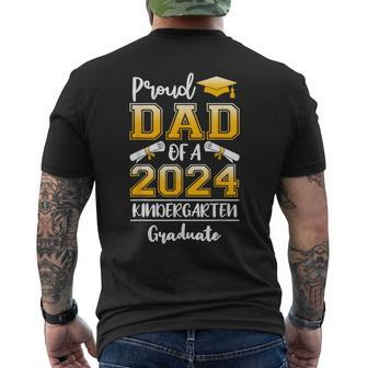 Proud Dad Of A Class Of 2024 Kindergarten Graduate Men's T-shirt Back Print - Monsterry