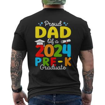 Proud Dad Of A Class Of 2024 Pre-K Graduate Father Men's T-shirt Back Print - Seseable