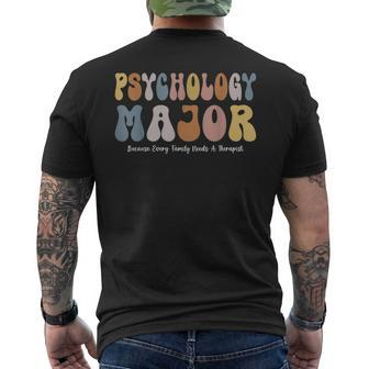 Psychology Major Psychology Student School Psych Men's T-shirt Back Print - Monsterry CA