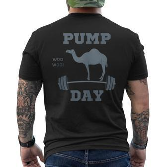 Pump Day Workout Fitness Bodybuilder Camel Weight Hump Men's T-shirt Back Print - Monsterry