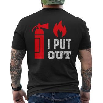I Put Out Fireman Fireman For Men Men's T-shirt Back Print - Monsterry