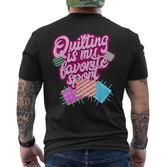 Quilting Quotes I Sewing Quilt Men's T-shirt Back Print - Monsterry DE