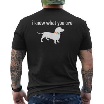 Quote Meme I Know What You Are Homophobic Dog Gay Lgbt Men's T-shirt Back Print - Monsterry AU