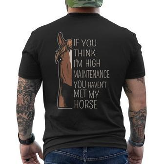 Quote For Riders And Horse Lovers Men's T-shirt Back Print | Mazezy
