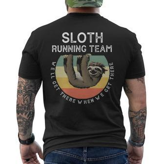 Quote's Sloth Running Team Men's T-shirt Back Print | Mazezy UK
