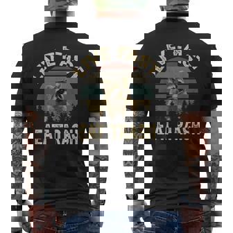 Racoon Live Fast Eat Trash T-shirt imprimé au dos - Cadeauxyz