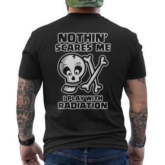 Radiology Tech X-Ray Radiation Skeleton Skull Men's T-shirt Back Print - Monsterry